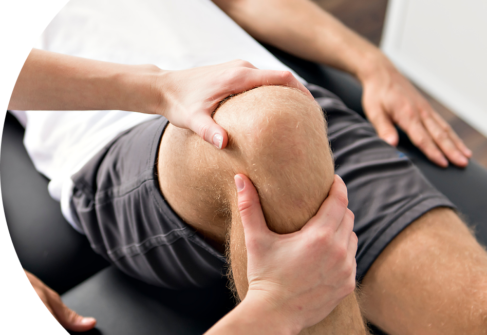 Physiotherapie, Behandlung eines Knies